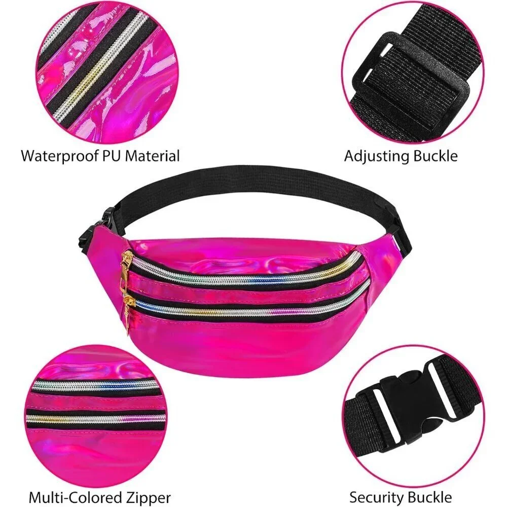 80s Costume Accessories Set Women Leg Warmers Fanny Pack Headband Wristbands